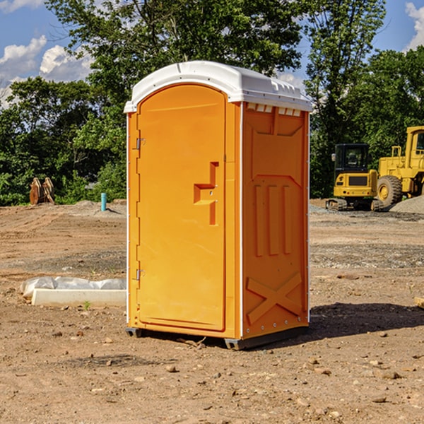 how often are the porta potties cleaned and serviced during a rental period in Galatia